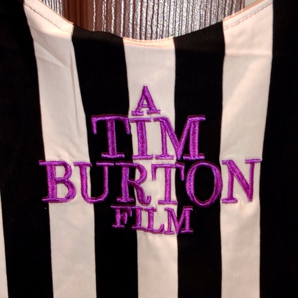 NWT A Tim Burton Film Striped Cropped Tank Top - Picture 12 of 13